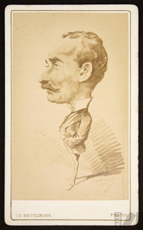 Justiniano de Zubiría, según caricaturista francés