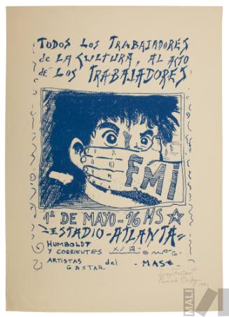 Afiche Todos los trabajadores de la cultura al acto de los trabajadores