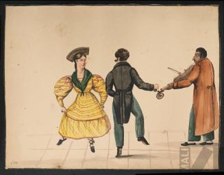 Pareja bailando al son de un violín