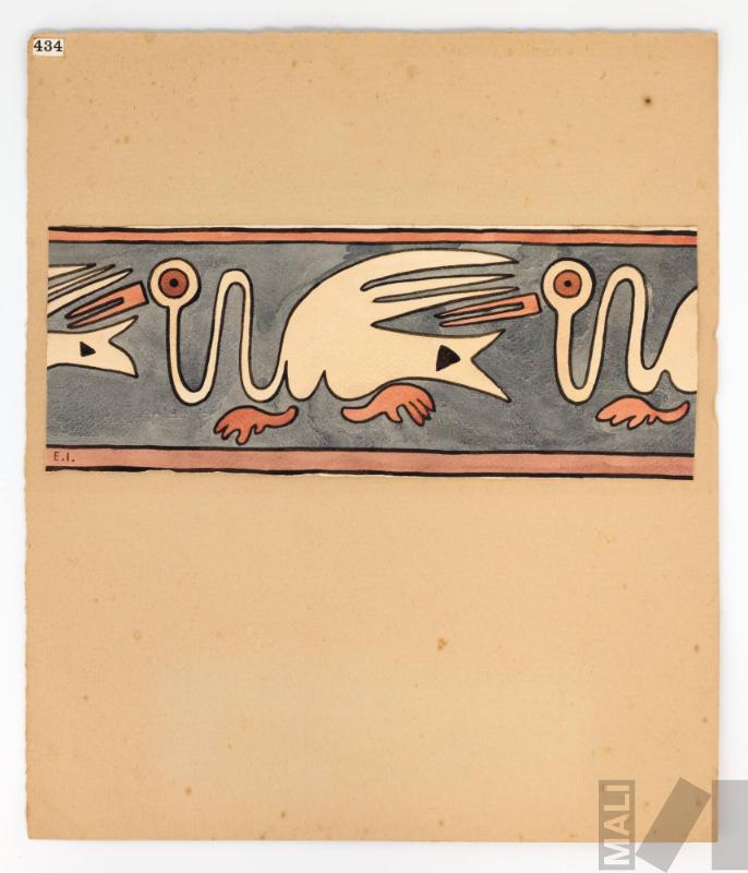 Estudio con motivos precolombinos de aves