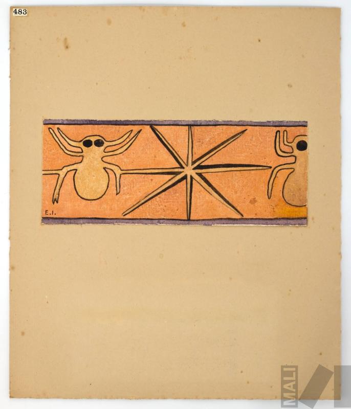 Estudio de motivo prehispánico (araña)