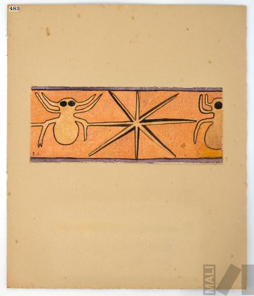 Estudio de motivo prehispánico (araña)