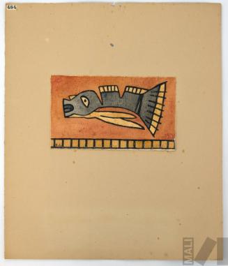 Estudio de motivo prehispánico (pez)