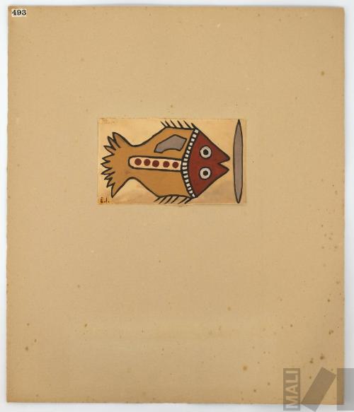 Estudio de motivo prehispánico (pez)