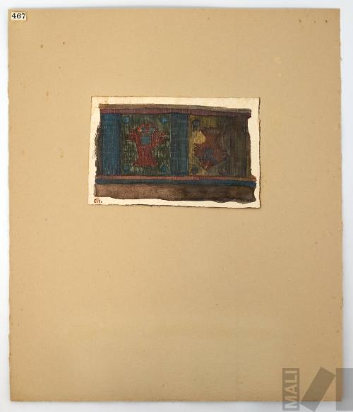 Estudio de fragmento textil prehispánico (peces)