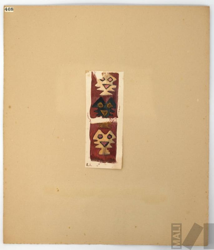 Estudio de fragmento textil prehispánico (peces)