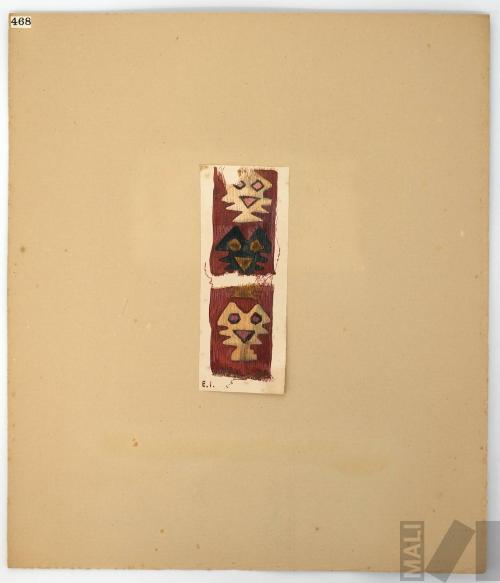 Estudio de fragmento textil prehispánico (peces)