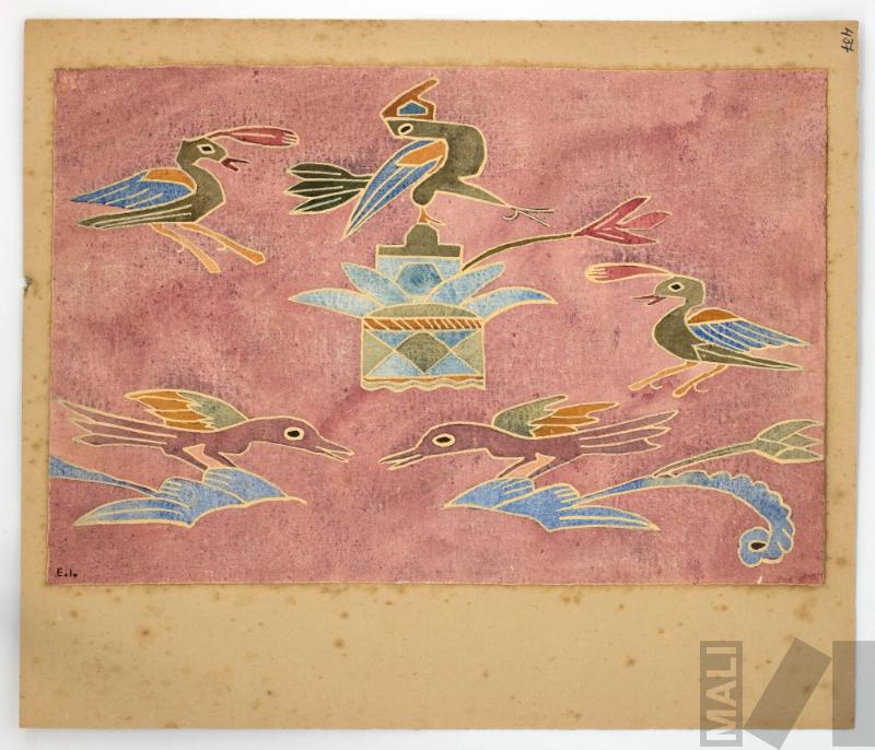 Estudio de tapiz colonial