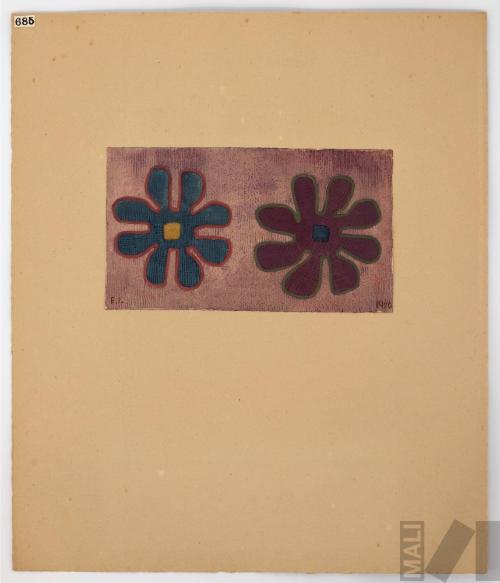 Estudio de motivo Nasca (flores)