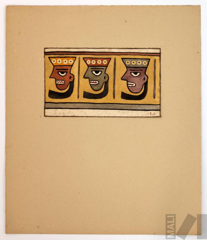 Estudio de motivo Nasca (cabezas)