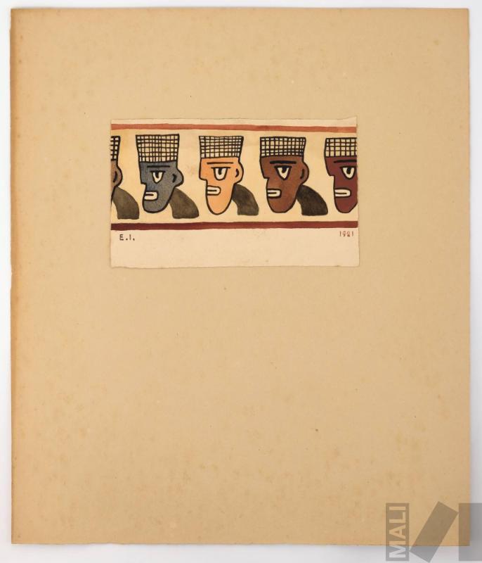 Estudio de motivo Nasca (cabezas)