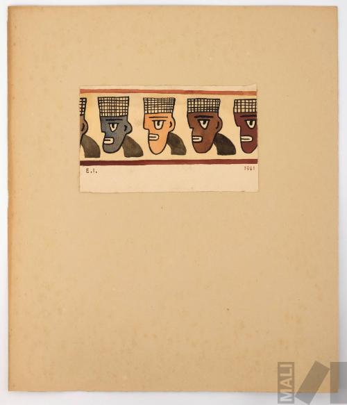 Estudio de motivo Nasca (cabezas)