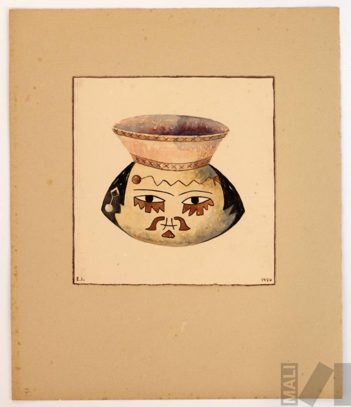 Estudio de cerámica Nasca (cabeza)