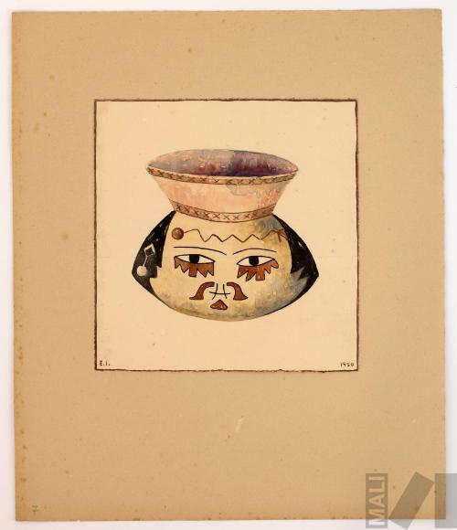 Estudio de cerámica Nasca (cabeza)