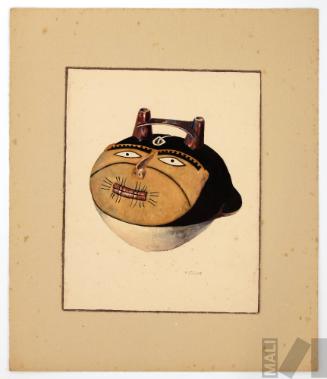 Estudio de cerámica Nasca (cabeza trofeo)