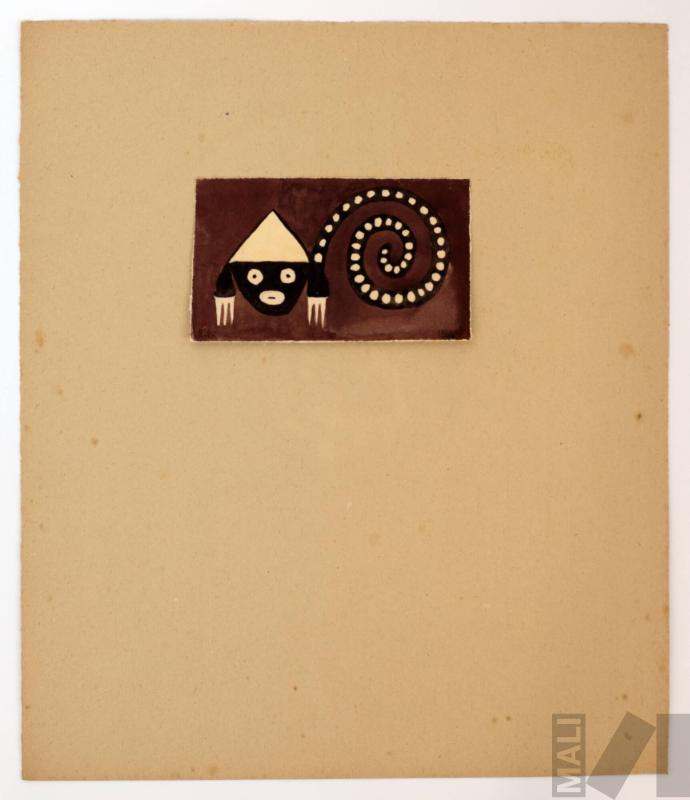 Estudio de motivo Nasca (personaje antropomorfo)