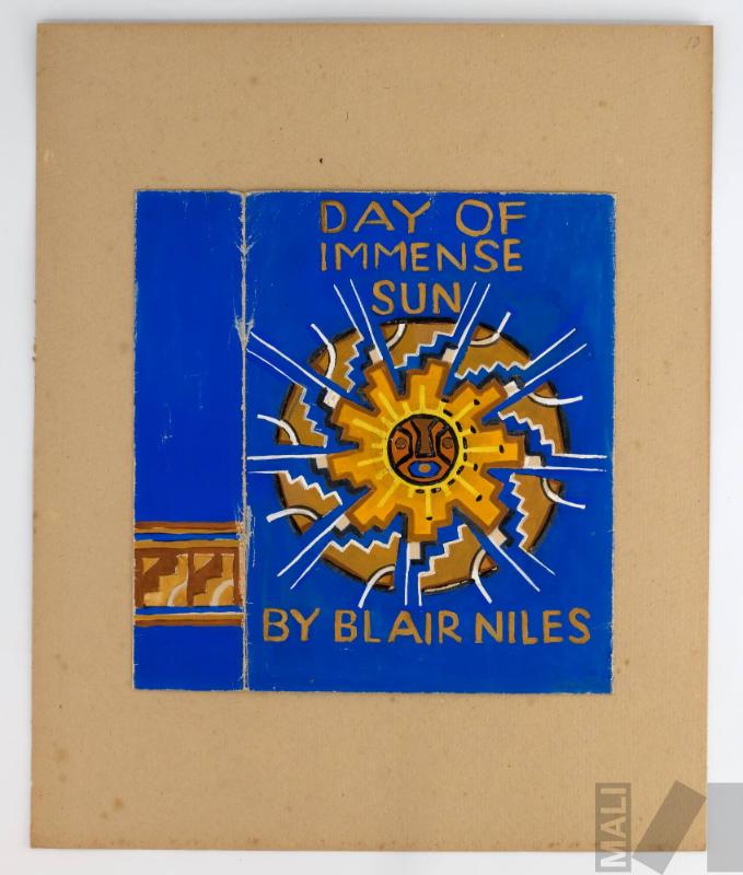 Boceto de sobrecubierta para 'Day of inmense Sun", de Blair Niles