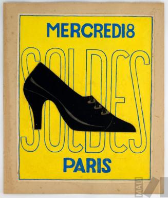 Boceto para anuncio "Soldes Paris"