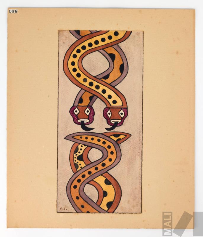 Estudio de motivo Nasca (serpientes entrelazadas)