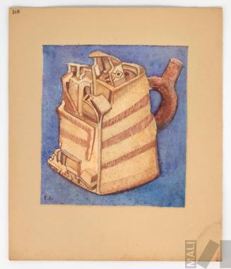 Estudio de cerámica moche (representación arquitectónica)