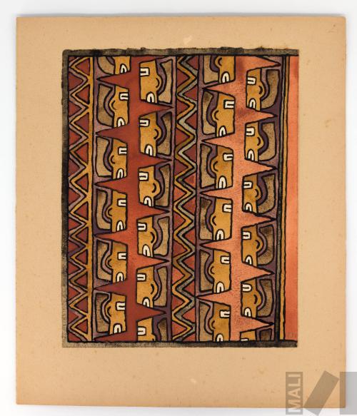 Estudio de motivo Nasca (cabezas trofeo)