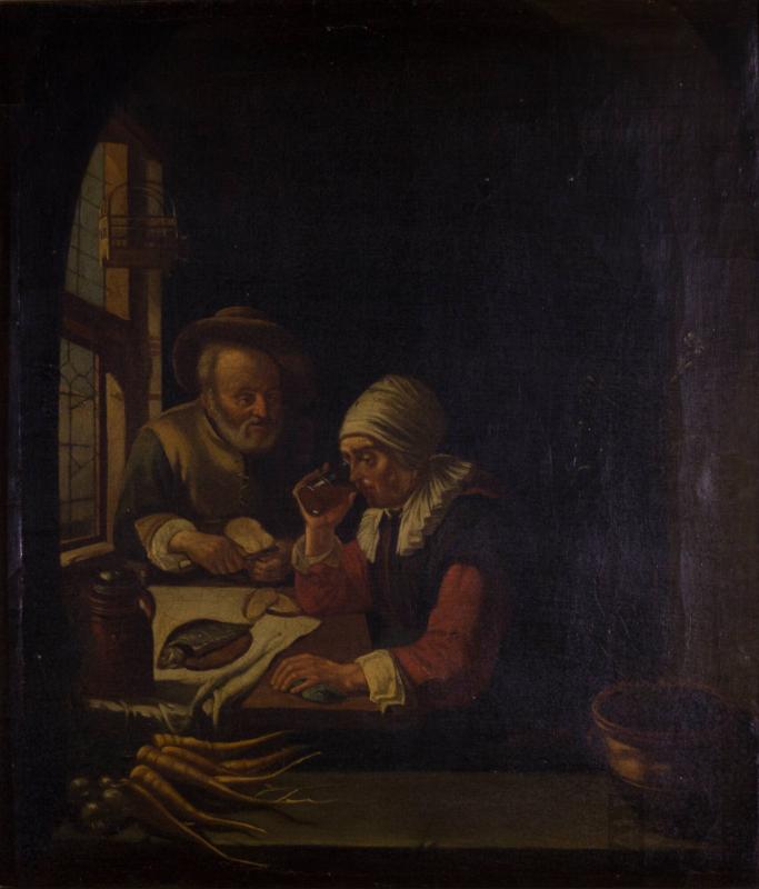 Dos viejos, según Frans van Mieris el Viejo