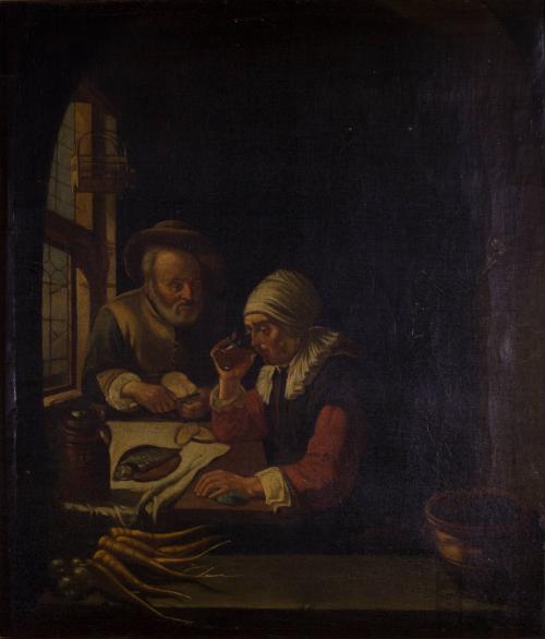 Dos viejos, según Frans van Mieris el Viejo