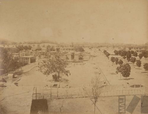 Laguna para los cisnes en el Parque de la Exposición