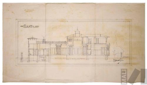 Diseño de casa, corte longitudinal