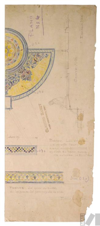 Estudio para la fuente central del Parque de la Reserva, Lima