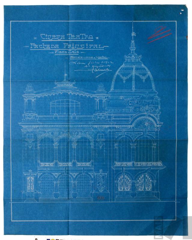 Diseño de fachada para el Cinema Teatro Colón, Lima