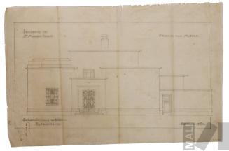 Diseño de fachada. Casa de Alfredo Piedra, Lima