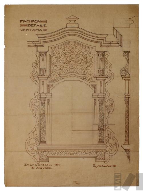 Diseño de ventana, Palacio Arzobispal de Lima