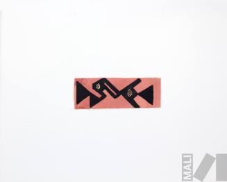 Estudio de motivo prehispánico (ave y pez)