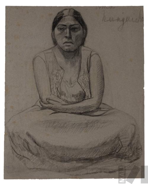 Estudio de indígena sentada