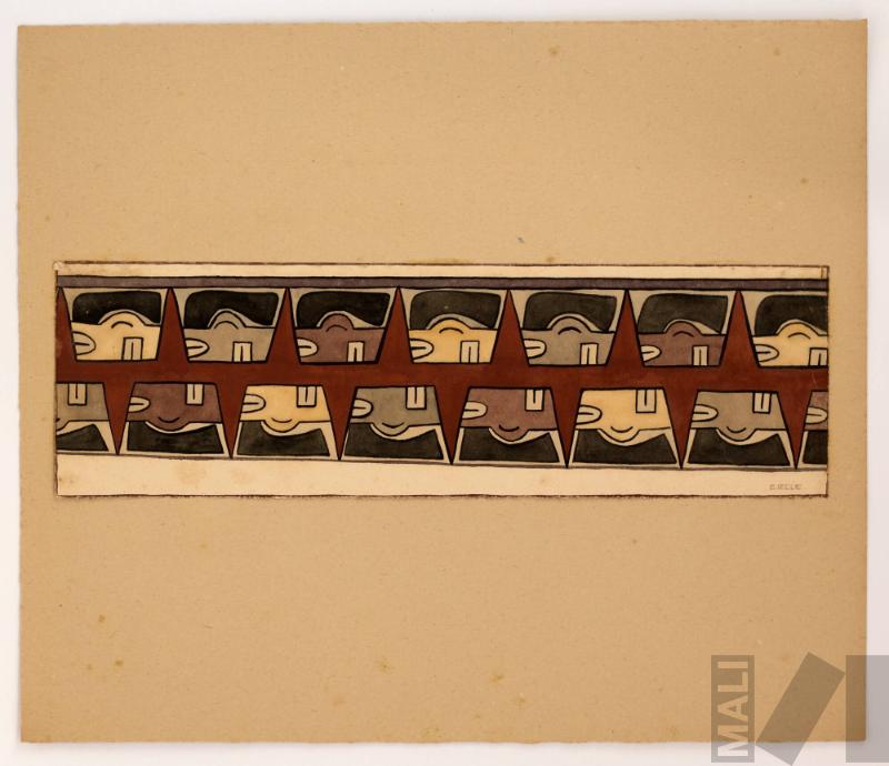 Estudio de motivo Nasca (cabezas trofeo)