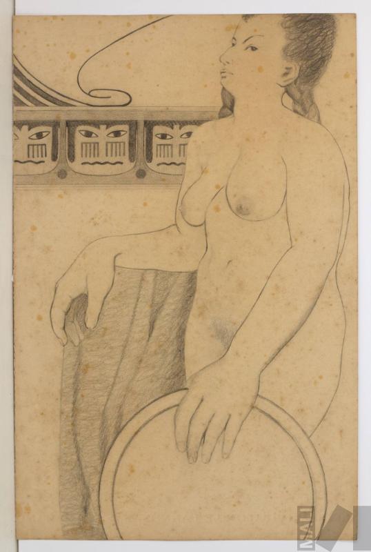 Composición con desnudo femenino