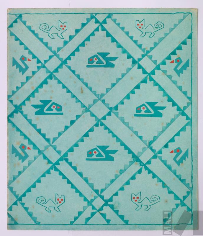 Representación de ave y felino