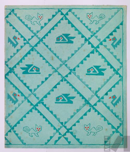 Representación de ave y felino