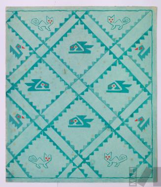 Representación de ave y felino