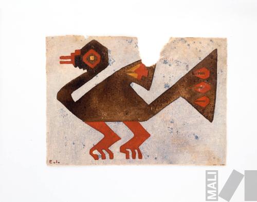 Estudio de motivo prehispánico (ave)