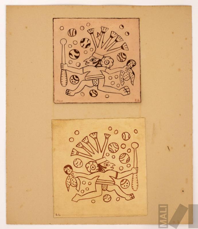 Estudios de motivo moche (personaje)