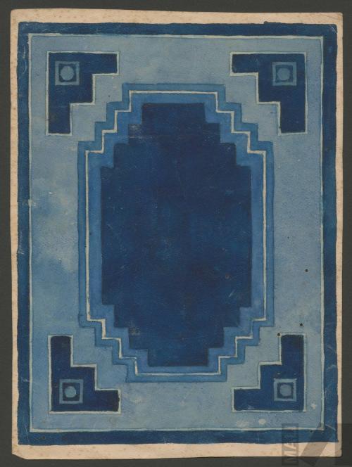 Diseño para alfombra en estilo neoperuano