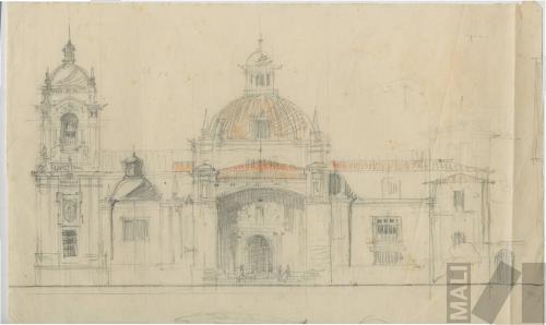 Estudio de iglesia en estilo neocolonial