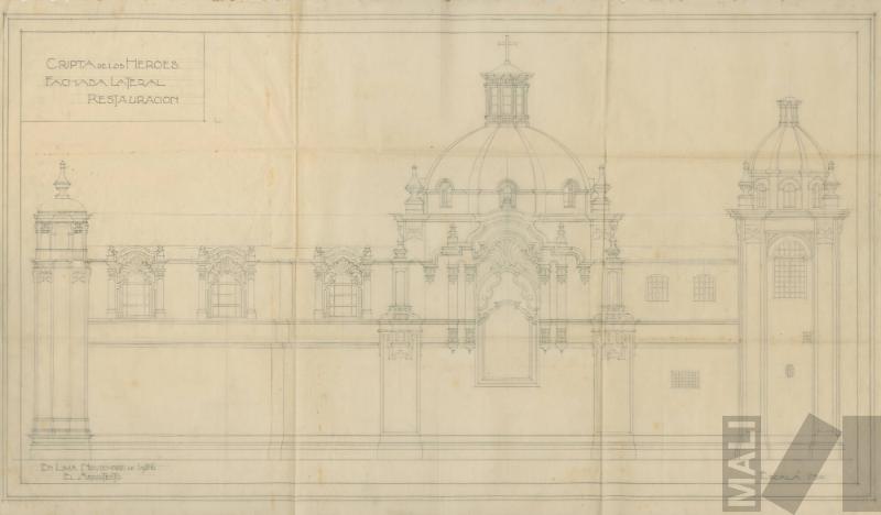Remodelación de fachada lateral. Panteón de los Próceres, Lima