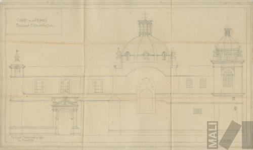 Fachada lateral antes de remodelación. Panteón de los Próceres, Lima