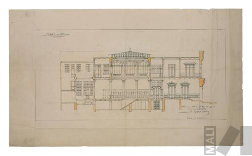 Diseño de casa, corte longitudinal