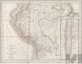 Mapa del Perú y Chile. Serie Voyages au Pérou