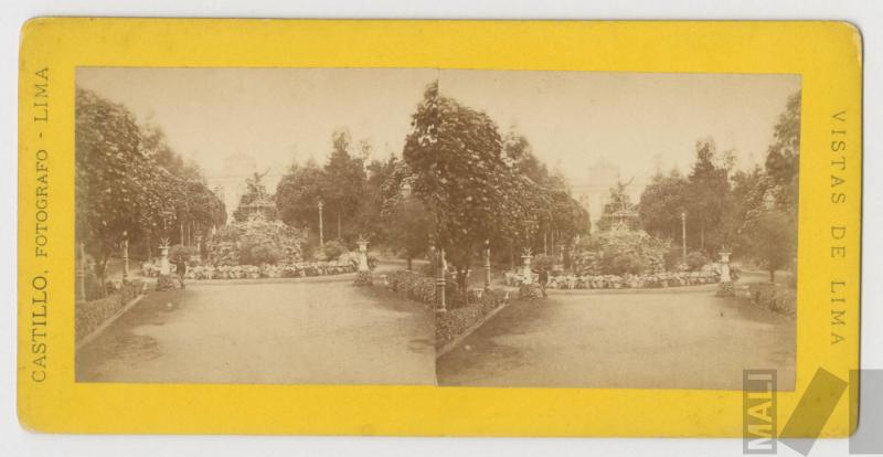 Vista de la Fuente de Neptuno, Lima