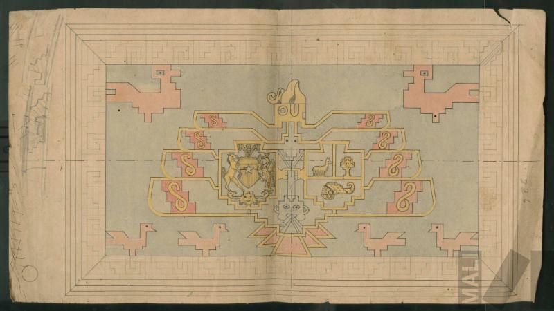 Estudio para cofre incaico